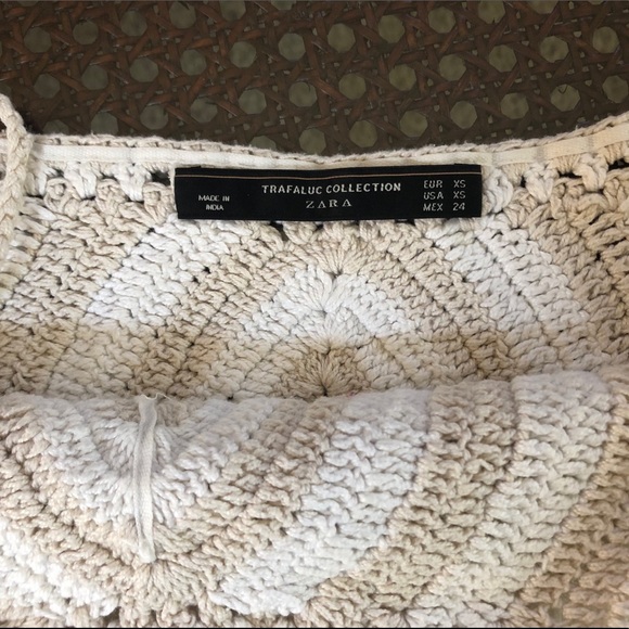 Zara White Crocheted Top - Picture 7 of 8